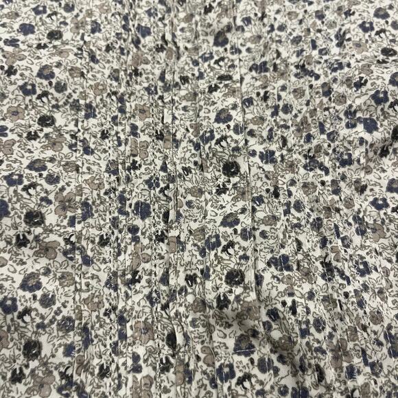 LL Bean Wrinkle Free Button Down Shirt Sz 2X Floral Blue Gray Casual Preppy - Picture 5 of 6